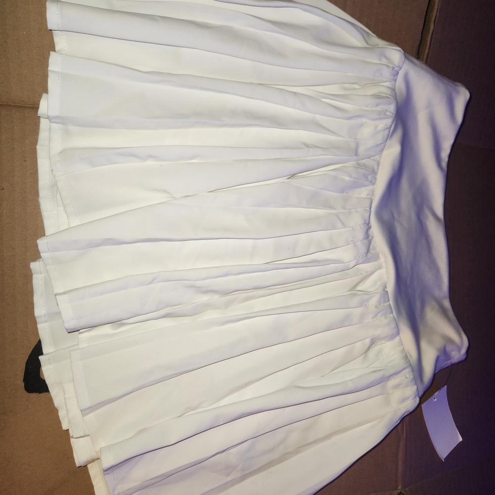 All in Motion White and Purple Mini Skater Skirt